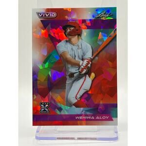 2024 Leaf Vivid Wehiwa Alloy Rookie Red Crystal Refractor 7/8 SP Orioles RC
